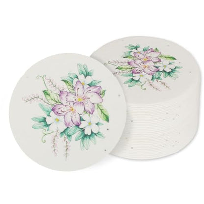 nulala 20Pack Plantable Seed Paper Cards - Handmade Circular Shape Greeting Cards Embedded with Wildflower Seeds for Gift Wrapping,Wedding Favors,Bridal Shower Favor,Celebration of Life - color: Purple