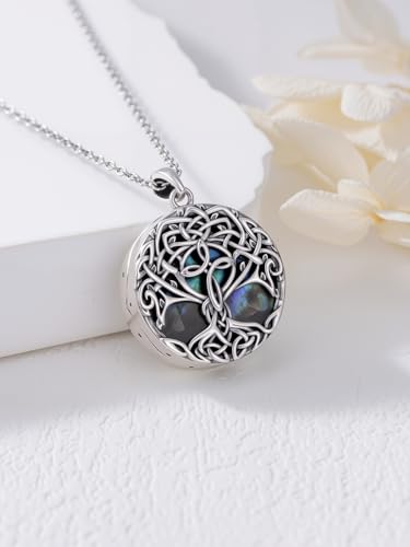 WINNICACA Urn Necklaces for Ashes 925 Sterling Silver Tree of Life Ash Necklace Cremation Jewelry Urn Pendants for Women Memorial Gifts for Birthday Christmas Funeral - style: 05-Urn