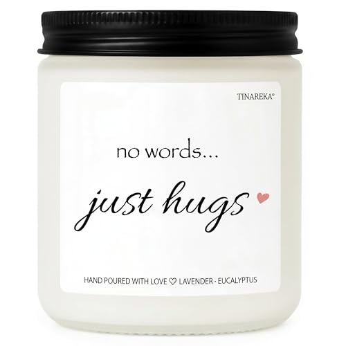 Sympathy Candle, Perfect Memorial Gift for Grief and Bereavement | 7oz Lavender Eucalyptus Candle 100% Natural Soy Wax, 40 Hour Burn Time, Sympathy Gift For Comfort and Remembering - style: H101