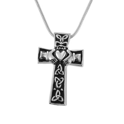 Cross Heart 925 Sterling Silver Cremation Ashes Urns Necklace Memorial Keepsake Pendant Jewelry Keepsake Necklace for Ashes memorial crosses necklace holds human ashes of loved ones for Women and Men