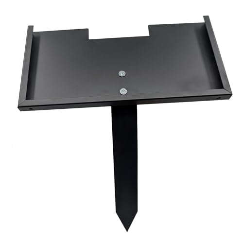 lemuria Memorial Stone Metal Grave Marker Stand for 12x6 Memorial Plaques Outdoor Stake Holder for Cemetery Garden Headstones Grave Marker Temporary Grave Plaque (12x6 Inches Stand)