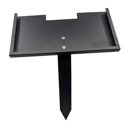 lemuria Memorial Stone Metal Grave Marker Stand for 12x6 Memorial Plaques Outdoor Stake Holder for Cemetery Garden Headstones Grave Marker Temporary Grave Plaque (12x6 Inches Stand)