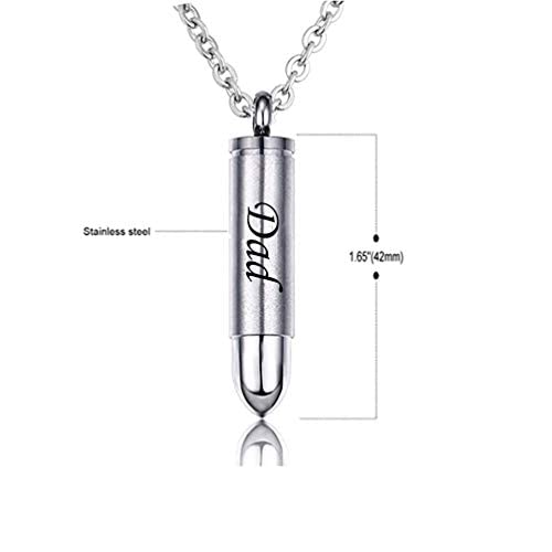 Celtic Cross Bullet Urn Necklaces for Ashes Cremation Jewelry Keepsake Memorial Pendant - style: Dad-Stainless Steel