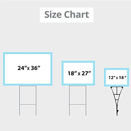 Memorial Sign, Customizable In Loving Memory / Celebration of Life, White Rectangular Plastic Sign, 12'W x 18'L, 18'W x 27'L, 24'W x 36' - color: Background #10
