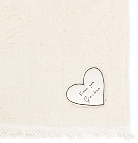 Pavilion Gift Company - Love You Grandma - 42x50 Inch Super Soft Sherpa Tassel Fringe Blanket Wrapped in A Ribbon with A Handle - style: Love you Grandma