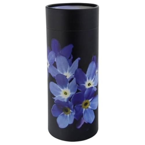 Forget-Me-Not Scattering Tube, Biodegradable Cremation Urn for Ashes, Adult Sized Cremation Urn, 12.5 Inches High - color: Forget-me-not, size: Large