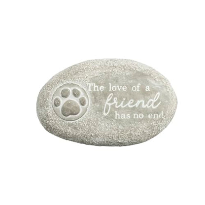 Mud Pie Concrete Love Friend Pet Garden Stone - color: Grey Love Friend