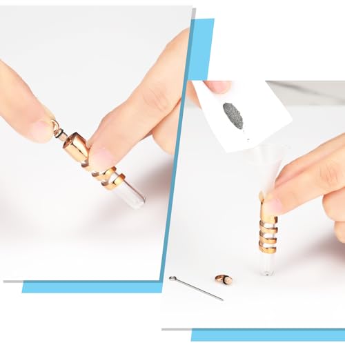 Oinsi Clear Glass Tube Cremation Urn Jewelry Ashes Holder Necklace Keepsake Memorial Pendant Including Box/Fill Kits - color: Rose Gold (Angel wing)
