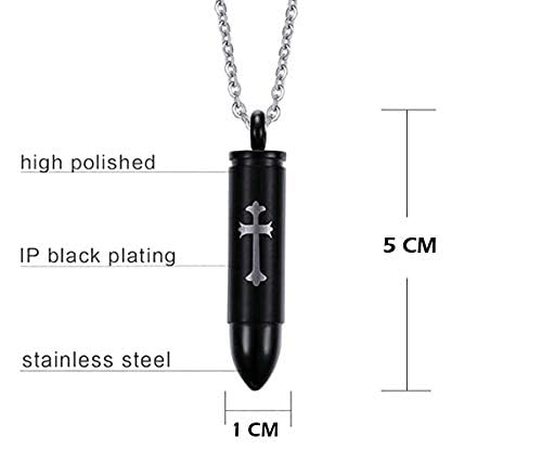 Celtic Cross Bullet Urn Necklaces for Ashes Cremation Jewelry Keepsake Memorial Pendant - style: Papa