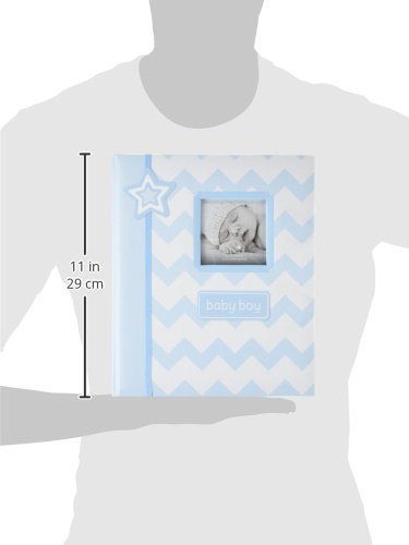 Lil' Peach First 5 Years Chevron Baby Memory Book, 46 Fill In Pages, Blue - style: Blue Chevron