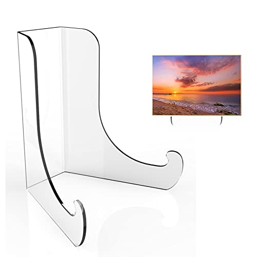 Boloyo Flat Back Acrylic Plate Display Stand, 6 Inch 2PC Clear Acrylic Display Holder Easel Base for Home Office Kitchen School Art Display - color: Flat Back, size: 6 inch(2PC)