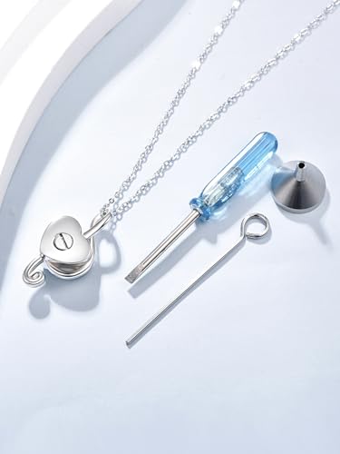Customized Urn Necklaces for Ashes for Men Women 925 Sterling Silver Cross Necklace for Human Pets Ashes Cremation Memorial Jewelry for Keepsake - style: Music Note Urn