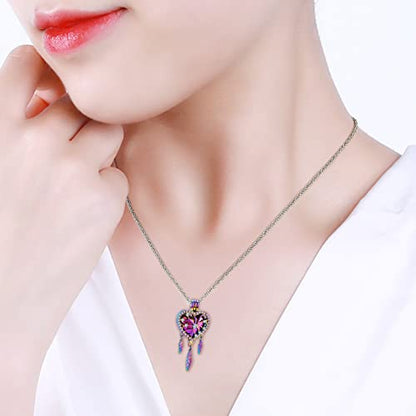 shajwo Dream Catcher Urn Necklace for Ashes - color: Rainbow-full