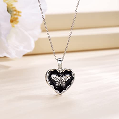 Butterfly Locket Necklace That Holds Pictures 925 Sterling Silver Locket Necklace That Holds Pictures Memorial Keepsake Photos Locket Pendant Jewelry Gifts For Women Loved One