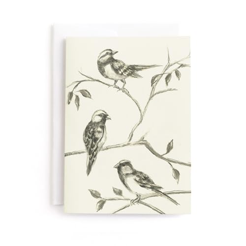 Minted | Blank Greeting Card, All Occassions, 5x7 w/Envelope | Birds I - color: Birds I