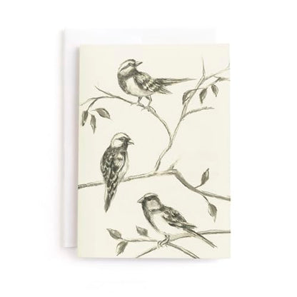 Minted | Blank Greeting Card, All Occassions, 5x7 w/Envelope | Birds I - color: Birds I