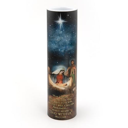 The Nativity, LED Flameless Devotional Prayer Candle