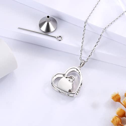 Sterling Silver Dog Urn Necklace for Pet Ashes - S925 Pet fur Cremation Memorial Keepsake Pendant Jewelry Gifts for Women Loss Puppy - style: Dog Urn Necklace
