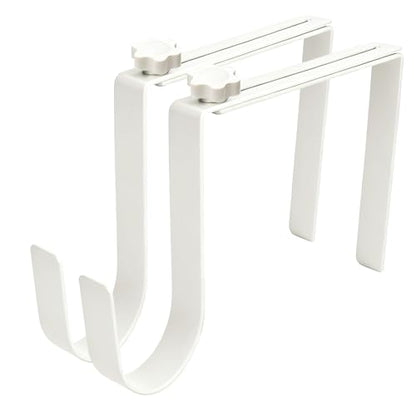 BEISE Wreath Hanger for Headstone, Adjustable 6"- 11", White 2 Pack - color: White, size: 2 Pack