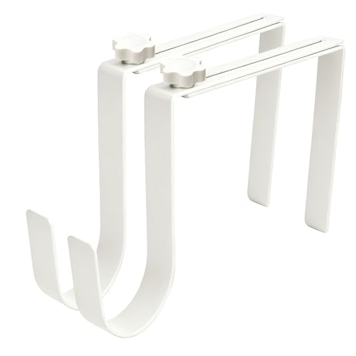 BEISE Wreath Hanger for Headstone, Adjustable 6"- 11", White 2 Pack - color: White, size: 2 Pack