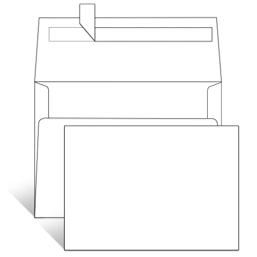 Goefun White Blank Note Cards and Envelopes 4x6 (Not Folded) 100 Pack | Goefun 4x6 Flat Postcards and A6 Envelopes Self Seal for Wedding, Invitations, DIY Note Cards & All Occasion - color: White, size: 4x6