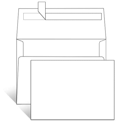 Goefun White Blank Note Cards and Envelopes 4x6 (Not Folded) 100 Pack | Goefun 4x6 Flat Postcards and A6 Envelopes Self Seal for Wedding, Invitations, DIY Note Cards & All Occasion - color: White, size: 4x6
