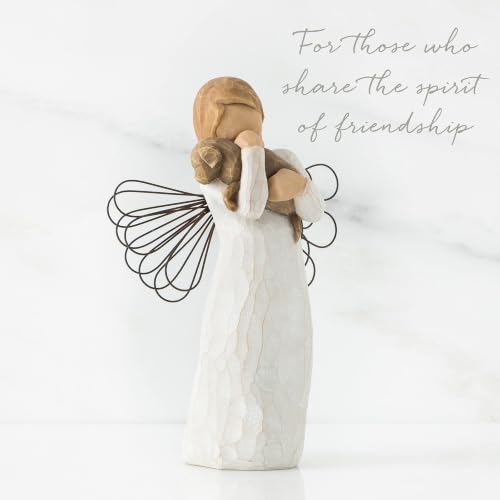 Willow Tree Angel of Friendship, Sculpted Hand-Painted Figure - color: Cream