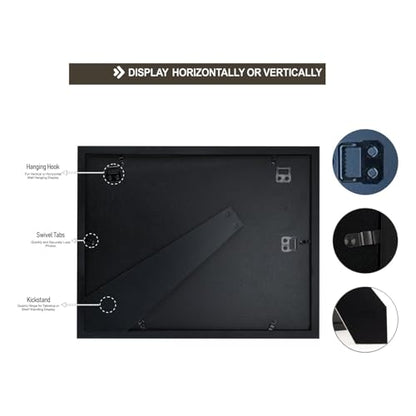 Hand-Painted Black Wood Collage Frame, 5 Openings for 4x6 - color: Black-1, size: 5 4X6