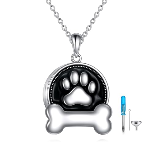 TIGER RIDER Pet Paw Necklace 925 Sterling Silver Cross Infinite love Necklace Pendant Pet Jewelry Gift for Dog Cat Lovers - style: Dog Paw