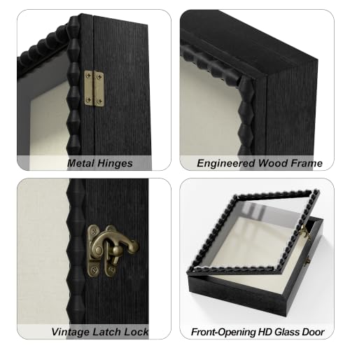 Love-KANKEI Deep Shadow Box Frame 8x10,Solid Wood Beaded Edge Frame,Black - color: Black, size: 8x10