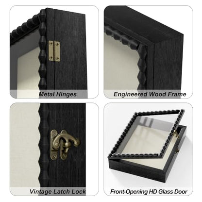 Love-KANKEI Deep Shadow Box Frame 8x10,Solid Wood Beaded Edge Frame,Black - color: Black, size: 8x10