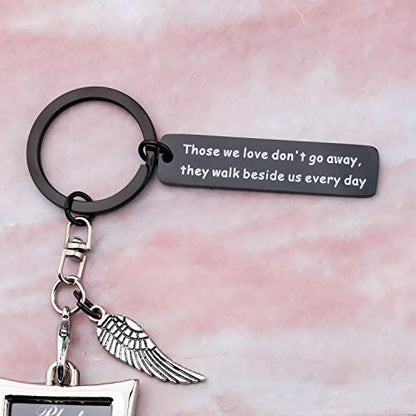 AKTAP Photo Frame Keychain Memorial Gifts Those We Love Don't Go Away Picture Frame Keyring
