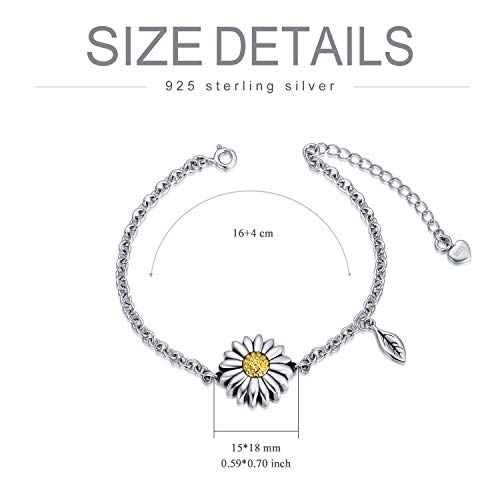 Butterfly/Sunflower/Red Cardinal/Hummingbird Cremation Jewelry 925 Sterling Silver Urn Bracelet Ashes Keepsake Hair Memorial Always in My Heart Locket for Women Mom - style: Sunflower