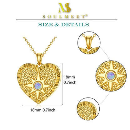 SOULMEET 10K 14K 18K Solid Gold Personalized Sunflower/Starburst/Cross/Rose/Lotus/Butterfly/Turtle/Celtic/Bee Heart Locket Necklace That Holds Picture Gift Choice - style: B2-Starburst gold locket only