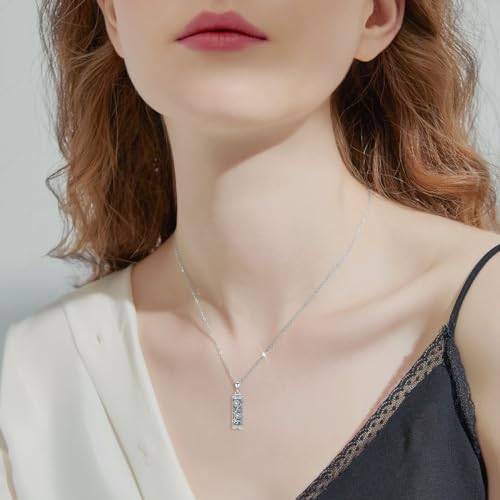 Rose & Daisy Urn Necklace - Sterling Silver Cremation Keepsake Memorial Jewelry - style: Daisy
