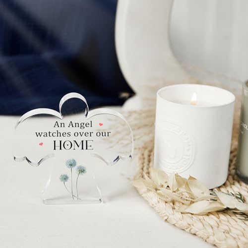 Sympathy Gifts, Angel Acrylic Memorial Condolence Gift, Grieving Gift, Condolences Remembrance Grief Gifts for Loss of Loved One, Sympathy Sign for Home Living Room Table Centerpiece Decor - style: 021