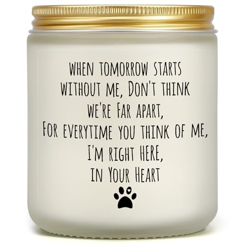 Dog Memorial Gifts for Loss of Dog, Pet Loss Sympathy Gift for Cat | Dog Passing Away Gifts, Pet Memorial Bereavement Present, Remembrance Condolence Grieving Candle for Dog Death, Lavender