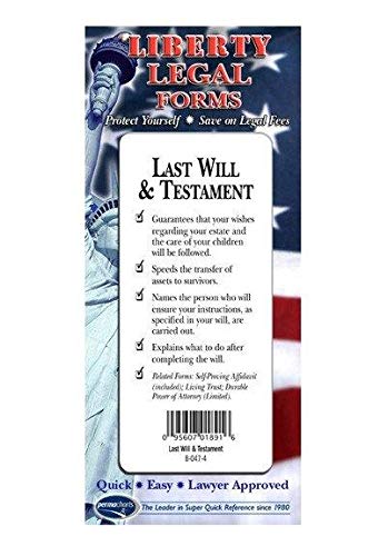 Last Will & Testament Forms Kit for USA - Complete Do-It-Yourself Legal Documentation Set by Permacharts