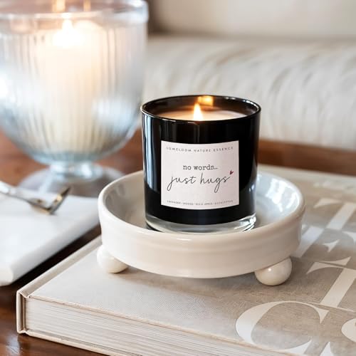 LUMELOOM No Words Just Hugs Candle, 9oz Lavender Scented Soy Wax Candle | Sympathy Gifts for Loss of Loved One, Sympathy Memorial Thinking of You Bereavement Grief Miscarriage Gifts for Women