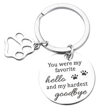 Dog Memorial Gifts for Loss of Dog Keychain Sympathy Gift for Women Men Puppy Remembrance Gift for Dog Lover - style: Hello Dog