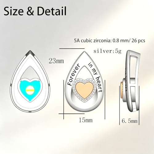 925 Sterling Silver Urn Necklace for Ashes, Teardrop/Tree of Life/Sunflower/Dragonfly/Sea Turtle/Celtic Knot/Elephant/Hummingbird Memorial Cremation Pendant Necklaces for Animal Human Ashes - color: D4: Teardrop-with engraving