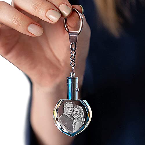 ArtPix 3D Crystal Photo Keychain - Personalized Custom Picture Keepsake - color: Heart, size: Small