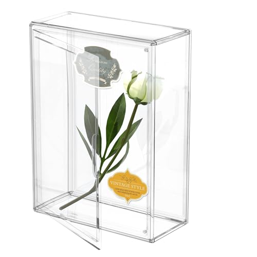 BOHOIDEE 11 x 15 Shadow Box Frame Display Case with Magnetic Door, Clear Acrylic Shadow Memory Box Frame for Flower Baby Pet Wedding Photo(1, Large-Clear) - size: Large-Clear