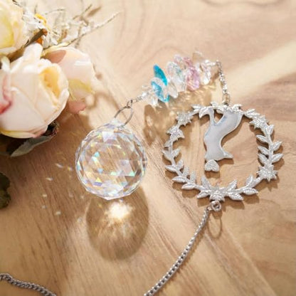 Hegelda Cat Memorial Gifts for Loss of Cat Crystal Suncatcher Ornaments | Pet Sympathy Gifts Stained Glass Decor, Remembrance Keepsake, In Loving Memory Passing Gift - style: Cat