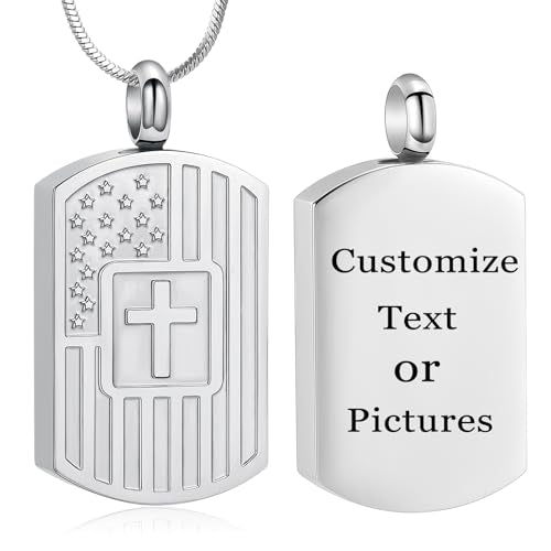Minicremation Cremation Jewelry Urn Necklace for Ashes for Pet, Paw Print Memorial Ash Jewelry, Keepsake Pendant for Pet's Cat Dog's Ashes with Filling Kit - color: Heart-Customize-Text