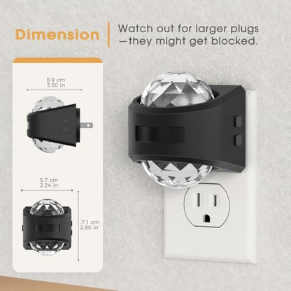 Briignite Motion Sensor Night Light Projector Dimmable Warm White Rotatable - color: Black-Motion