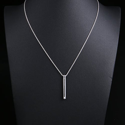 S925 Sterling Silver Urn Ashes Keepsake Cremation Memorial Necklace Jewelry - style: Bar Urn