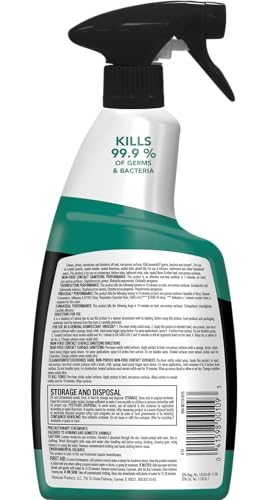 Weiman Disinfecting Granite Cleaner & Polish Value Pack - (1) 24 oz Spray Bottle, (1) 64 oz Refill