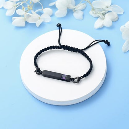 Harbeingt Adjustable Urn Bracelet for Ashes for Women Cremation Jewelry - color: Black Purple1