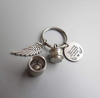 Small Cremation Urn Keychain Mini Memorial Ashes Holder Key Chain Ashes Keepsake Remembrance Gifts in Memory of Loved One Dad Mom Sympathy Gift
